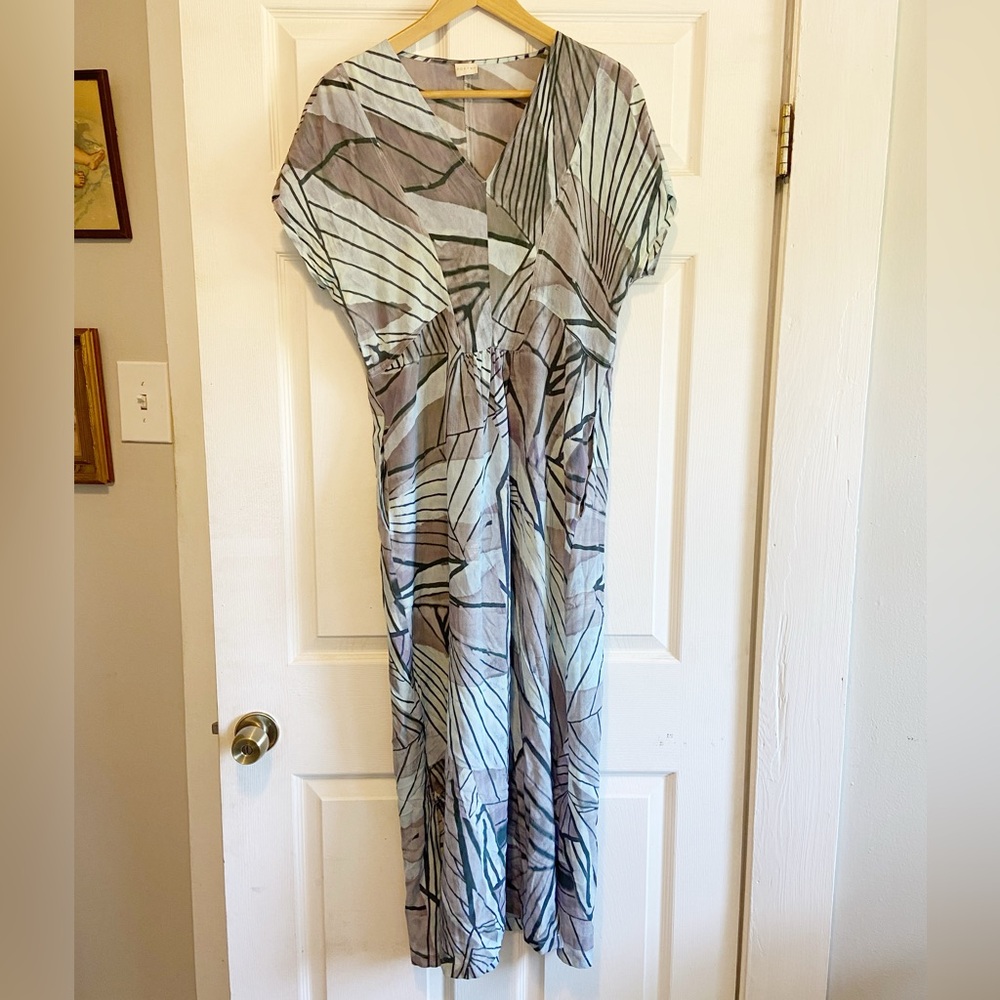 Poetry Silk Art Abstract Butterfly Wing Dress Pockets